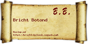 Bricht Botond névjegykártya